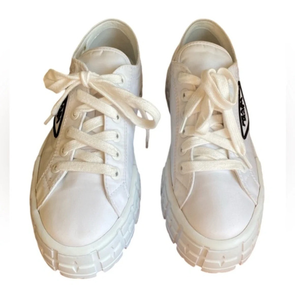 PRADA Double Wheel Re-Nylon gabardine sneakers - Picture 1 of 10